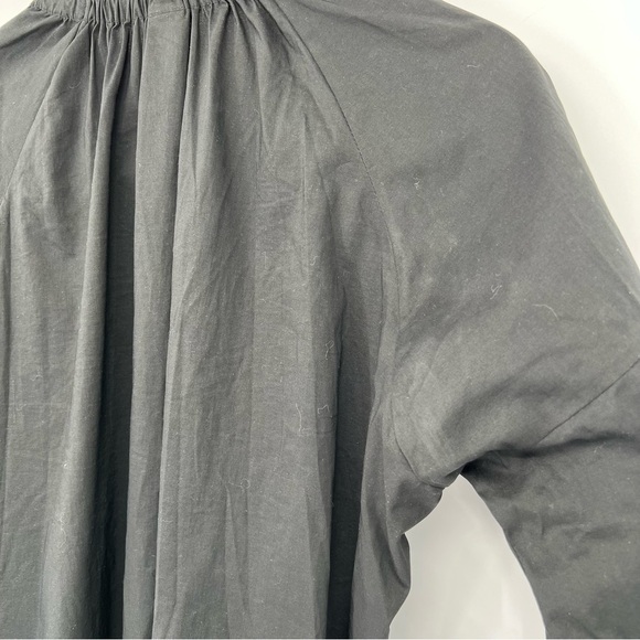 Zero + Maria Cornejo Black Ruffle Collar Button Down Blouse Shirt‎ - Picture 9 of 16